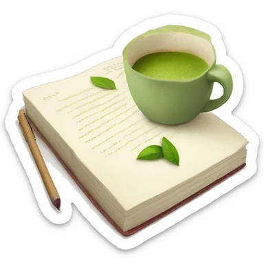 Matcha and gratitude journal  sticker