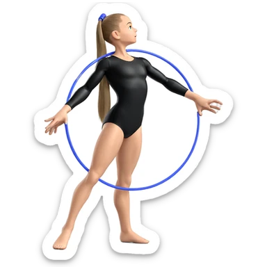 gymnast in athletic leotard sticker
