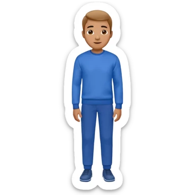 man in blue smart jumper and blue chinos trousers sticker