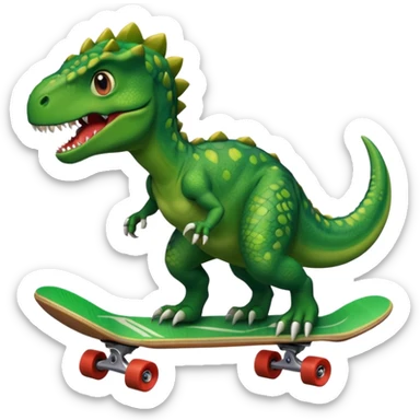 Dinosaur on a skateboard sticker