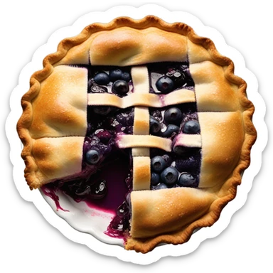 Blueberry pie sticker