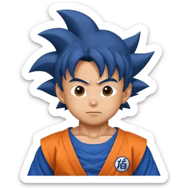 Son goku with blue gi sticker