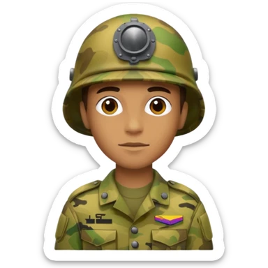 Quiero un soldado con el camuflado camaleón colombia  sticker