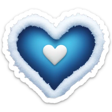Heart in snow sticker