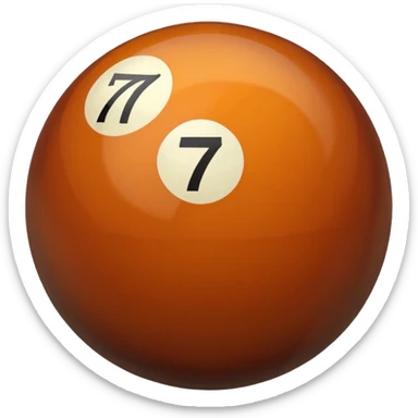 billiard ball 7 number sticker