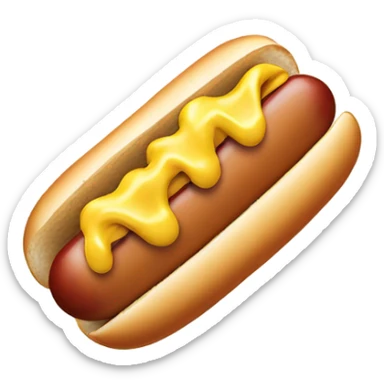 hot dog with white sauce sticker