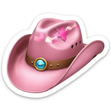 Soft pink cowgirl hat, just the hat sticker