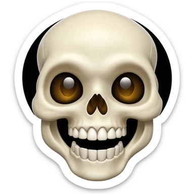Laughing skull sticker