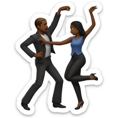Two lovers dancing sticker