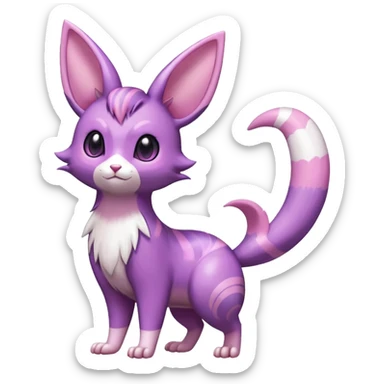 Shiny Furret-Espeon-Hybrid (Full body) sticker