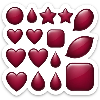 бордовый стикер пак sticker