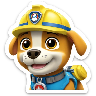 Paw patrol rubble  sticker