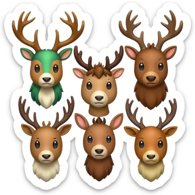 Stantler-Skiddo-Amaura-Mudbray-Sawsbuck-Virizion-fusion  sticker