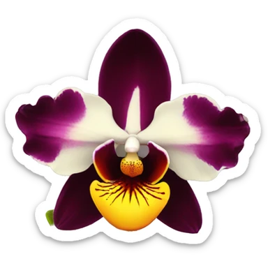 orquidea negra sticker