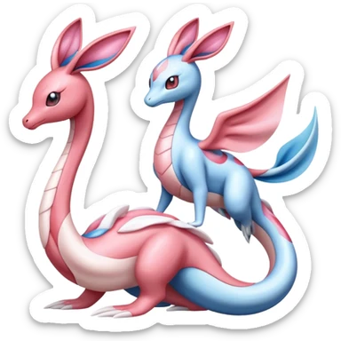 Milotic-Sylveon-Dragonair-Pokémon full body sticker