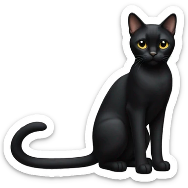 bombay cat standing upright sticker