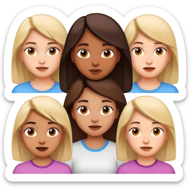 nena con diferentes expresiones sticker