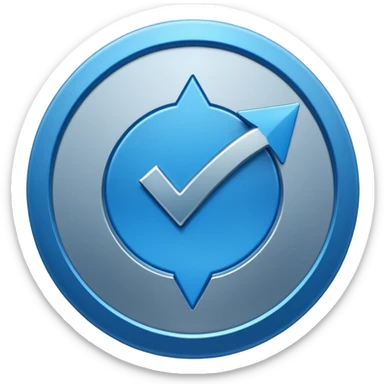 Mack a one Instagram blue tick in circle and aroows sticker