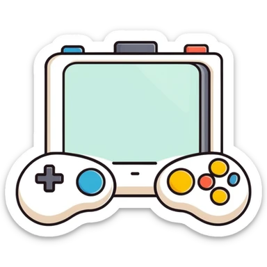 Playing video games sticker