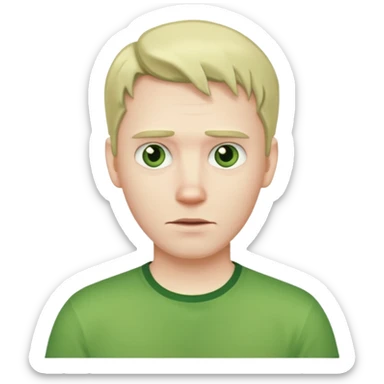 freeze man  with green shirt sticker