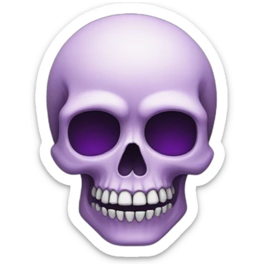 purple skull sticker