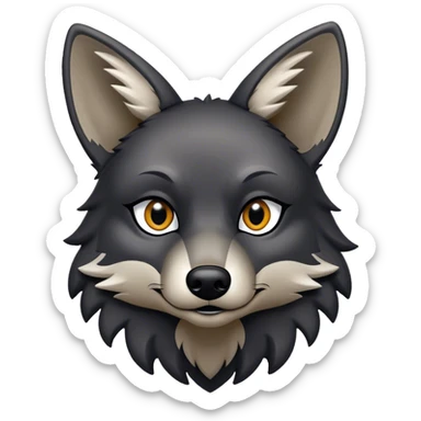 Black Coyote sticker