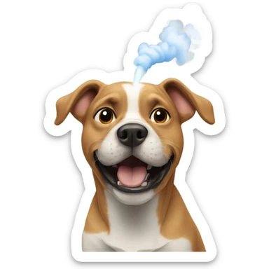 Dog vaping sticker