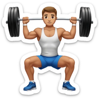 person lifting weights in a gym sticker