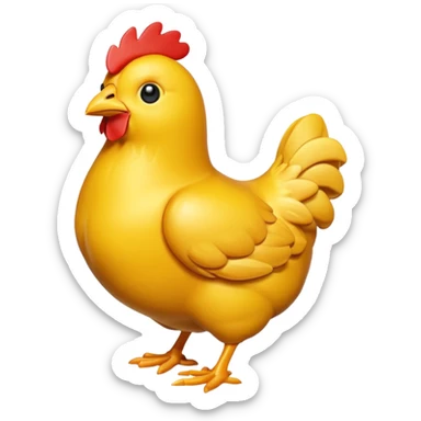 chicken 3d imoji transparen  sticker