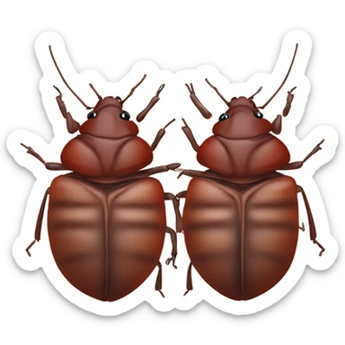 two bed bugs kissing sticker