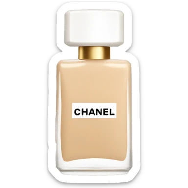 beige chanel makeup bottle sticker