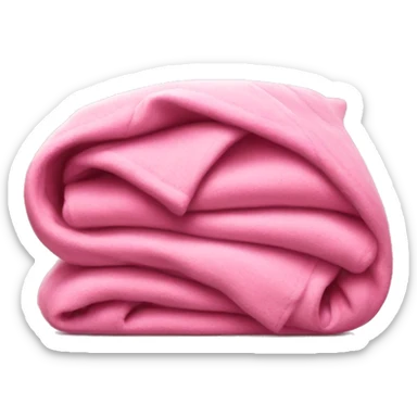 A pink folded blanket  sticker