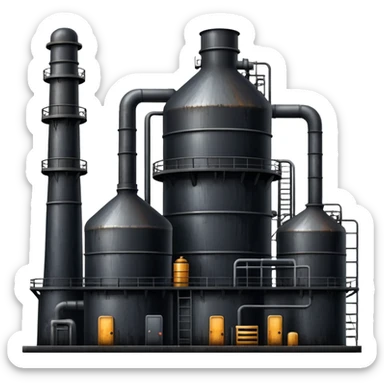 black oil factory sticker