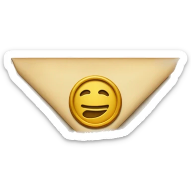 Vintage envelope with wax stamp sticker