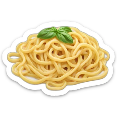 Plate with carbonara pasta sticker