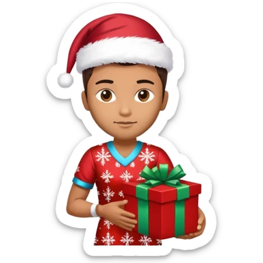 Indian cricket player pant Christmas dress with gift box that gift box front side print Brisbane heat today loss sticker