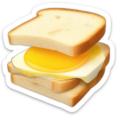 Sliced bread egg sandwich sticker