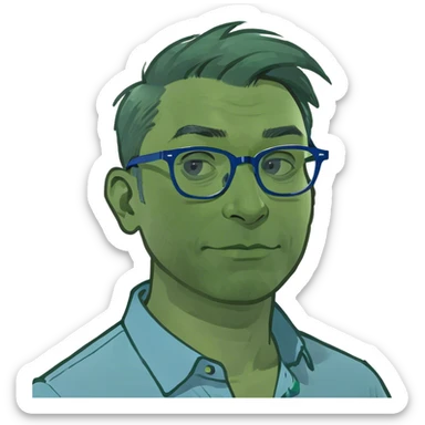 realistic portrait of a man sticker