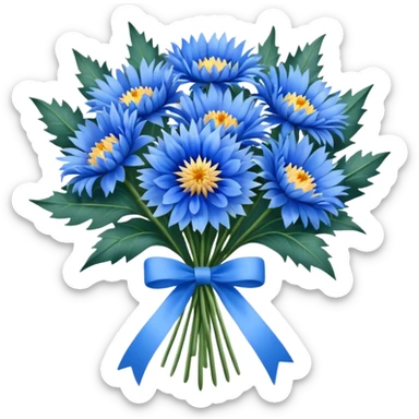 cornflower bouquet sticker