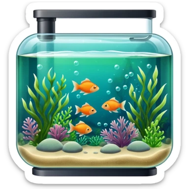 fish tank, with sea seed little bubbles. sticker