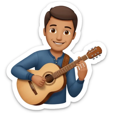 Spanish man playing guitar sticker