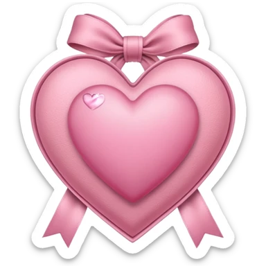 sakura heart with a velvet ribbon sticker