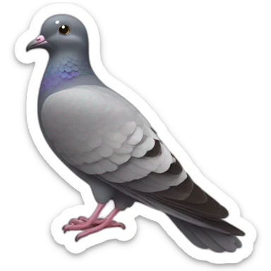a bow emoji of a pigeon who's flying sticker