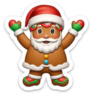 santa gingerbread sticker