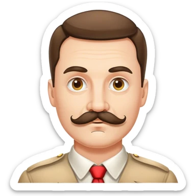 polish man with moustache sticker