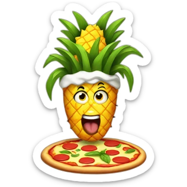 assasin pineapple pizza sticker