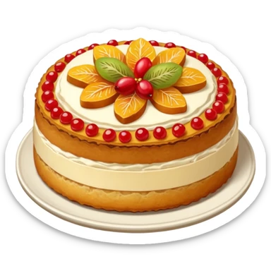 Italian pannetone on plate sticker