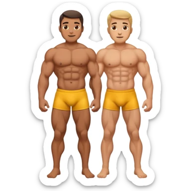 Buff naked male with a penis in hand full body sticker