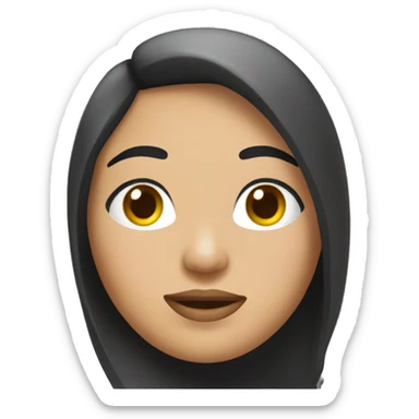 chica de piel blanca rezado de rodillas  sticker