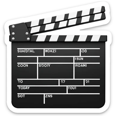 movie clapperboard sticker